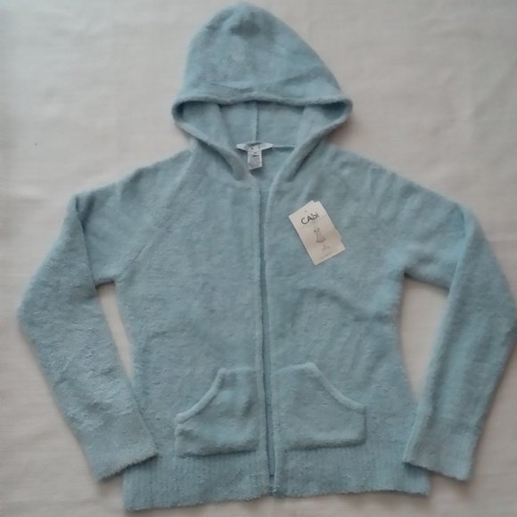 Cabi 760 Sweater Hoodie Zip Front Light Blue - Picture 4 of 10
